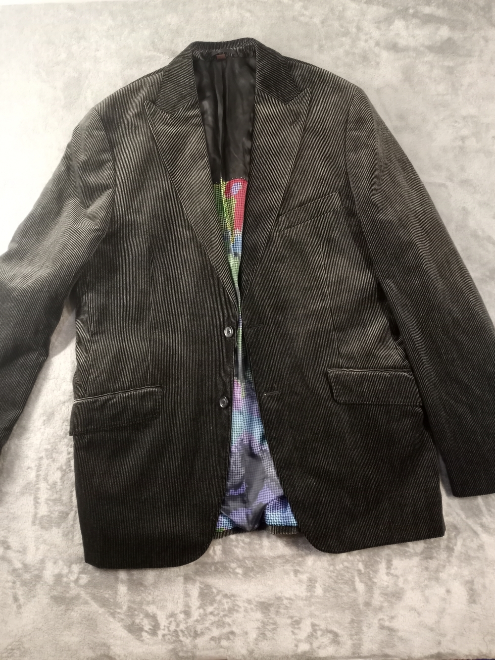 Kroon Lexury Corduroy Blazer in Dark Gray Men's Size 44R